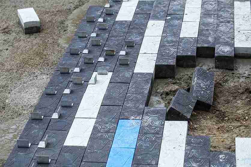 Stamped concrete patio design for backyard entertaining area in Brunswick OH